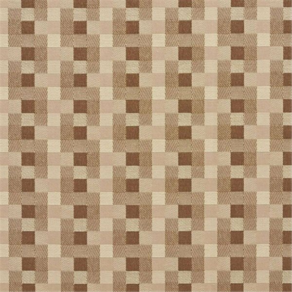 Fine-Line 54 in. Wide Brown And Beige Checkered Silk Satin Upholstery Fabric FI2949394